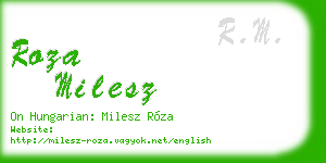 roza milesz business card
